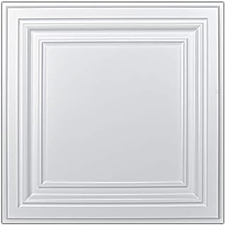 Art3d PVC Ceiling Tiles, 2'x2' Plastic Sheet in White (12-Pack)
