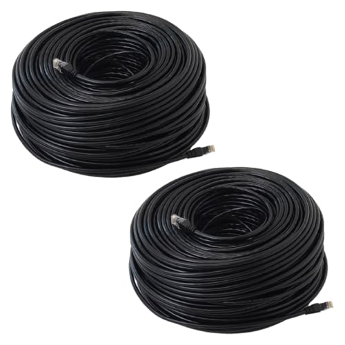 100m LANケーブル CAT6 250MHz 最大600Mbps フラットLANケーブル カテゴリ-6 高速 爪折れ防止 RJ45 やわらか lanケーブル イーサネットケーブル 屋外対応 業務用 家庭用 企業用 事務所 店舗 (2)の商品画像（Amazon）