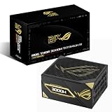 ASUS ROG Thor - Alimentatore di rete 3000 W Titanium III Edition 20 Gaming (ROG Equalizer 12 V-2 x 6, cavo di alimentazione PCIe, GaN-MOSFET, prolunga display OLED certificata 80 Plus e Cybenetics