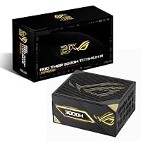 ASUS ROG Thor 3000W Titanium III Edition 20 Gaming Netzteil (ROG Equalizer 12V-2x6 PCIe Stromkabel, GaN-MOSFET, OLED Display Extender, 80 Plus & Cybenetics Zertifizierung, ATX 3.1, PCIE 5.1, Schwarz) – Ansicht 1