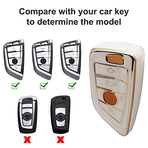 for BMW Key fob Cover, Soft Full Protection Key Case Shell for BMW 2 5 6 7 Series X1 X2 X3 X5 X6 X7 Premium Anti-dust Anti-Break Protection (White) - Image 3