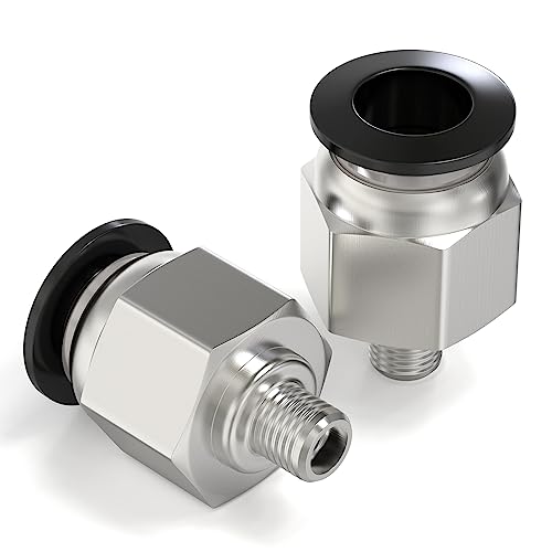 Image of TAILONZ 4mm Tube OD x M6 Male Straight Push to Connect Fitting 2pcs