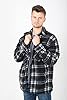 Hazy Blue Baxter Mens Fleece Lined Jacket - Lumberjack Shirt & Work Shirt Style - Casual Sherpa Classic Fleece Outerwear with Durable & Comfortable Design - BLACK - 3XL #1