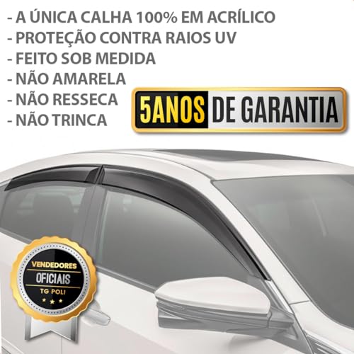 Calha Chuva Slim Fiesta Hatch Sedan Rocam 4 Portas 2002 2003 2004 2005 2006 2007 2008 2009 2010 2011