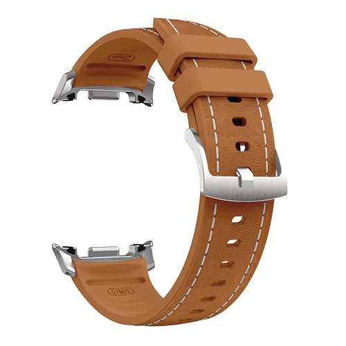 [XGYOMVB] ���ԂȂ����U�[�V���R���X�g���b�v Watch 8 Classic�p�����o���h Watch 8 44/40�p �u���X���b�g�A�N�Z�T���[(Light brown,Galaxy 8 44mm)