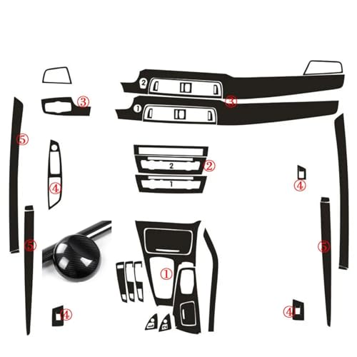 Garniture carbone 5D pour BMW F10 F11 : l'élégance intérieure sportive
