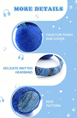RAOEXI Winter Ear Muffs For Kids Warm Furry Knit Girls Earmuffs Boys Baby Plush Toddler Ear Warmers Outdoor Ear Covers