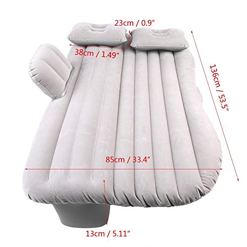 Image of Oshotto Multifunctional Car Travel Bed Mattress with Two Air Pillows, Car Air Pump Compatible with Mercedes E Class (2010-2016) (Beige)