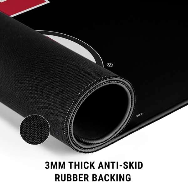 Skinit Small Gaming Mouse Pad - Officially Licensed Utah Utes Logo Design with Stitched Edges, Waterproof, Non-Slip Rubber Base, Desk Mat for Keyboard & Mouse, 12.6" x 11" inches