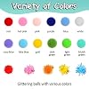Phinus 900 PCS Pom Poms, Multicolor Bulk Pom Poms Arts and Crafts, Soft and Fluffy Craft Pom Poms, Assorted Sizes Pompoms, for Arts and Craft Making Decorations #2