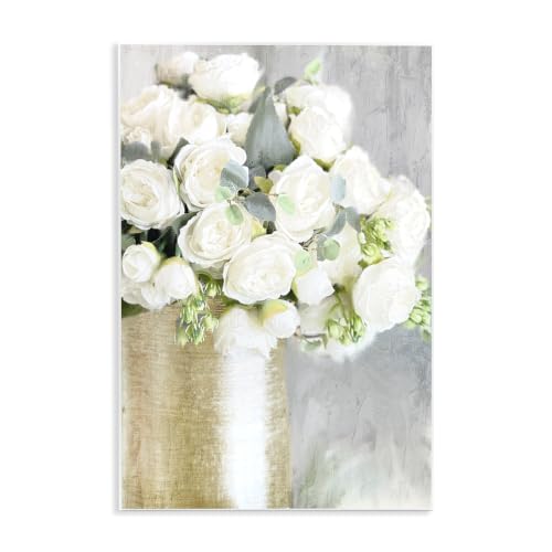 Stupell Industries 'Full White Rose Bouquet'| Wall Plaque Art
