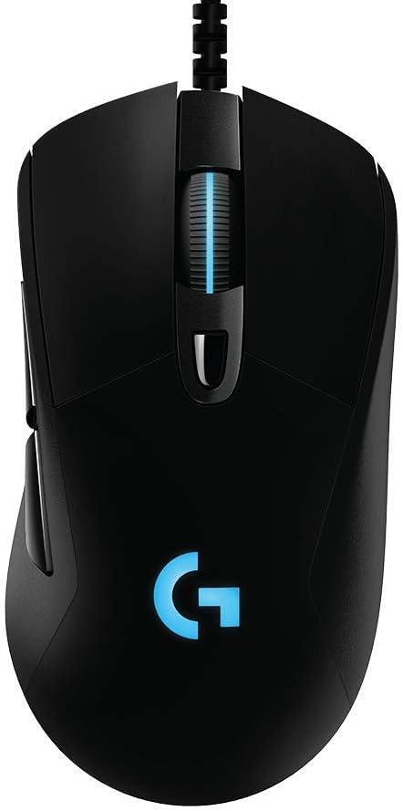 Logitech G403 Hero 25K Gaming Mouse, Lightsync RGB, Lightweight 87G+10G optional, Braided Cable, 25, 600 DPI, Rubber Side Grips, Black : Video Games