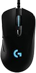 Souris de jeu Logitech G403 Hero 25K, Lightsync RGB, légère 87G+10G optionnel, câble tressé, 25 600 DPI, poignées latérales en caoutchouc