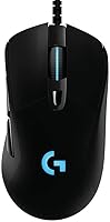 Logitech G403 HERO 25K Gaming Mouse - Lightweight 87g, RGB LIGHTSYNC, 25600 DPI, 6 Programmable Buttons, Rubber Grips - Black