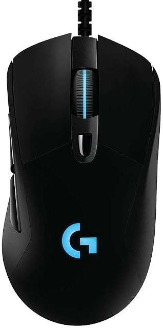 Souris de jeu Logitech G403 Hero 25K, Lightsync RGB, légère 87G+10G optionnel, câble tressé, 25 600 DPI, poignées latérales en caoutchouc