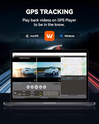 Image of WOLFBOX G930 10'' Rear View Mirror Camera with 5.8GHz WiFi, 4K Dash Cam Front and Rear with WDR, Touch Screen Rearview Mirror Backup Camera, Parking Monitor, Reverse Assist, Includes 64GB Card & GPS