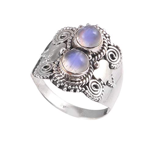 Bague en argent 925 et labradorite véritable éclat cabochon