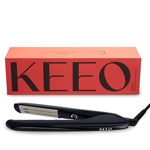 KEEO Genius Hair Straightener with Patented Smart-Glide Technology – Reduces Tension, Minimises Heat Damage, Ideal for Fine, Damaged or Thinning Hair
