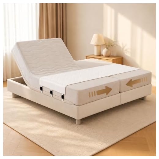 Liebesbrücke für Matratzen Weiß - Matratzenverbinder und Ritzenfüller für Familienbett - Universeller Antirutsch Matratzenhalter für Ihr Boxspringbett 200 cm - Doppelbettbrücke