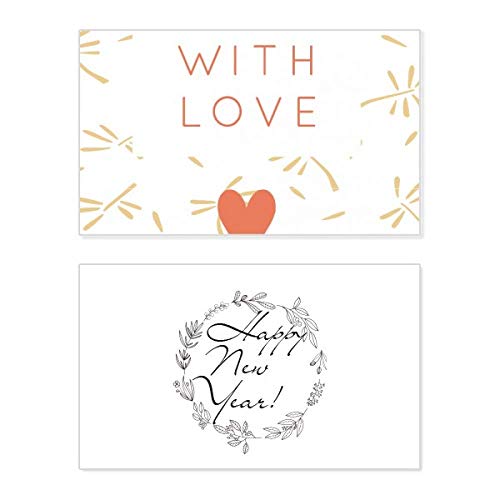 Tarjeta de año nuevo para decorar tus mesas festivas y enviar buenos deseos Love Flower