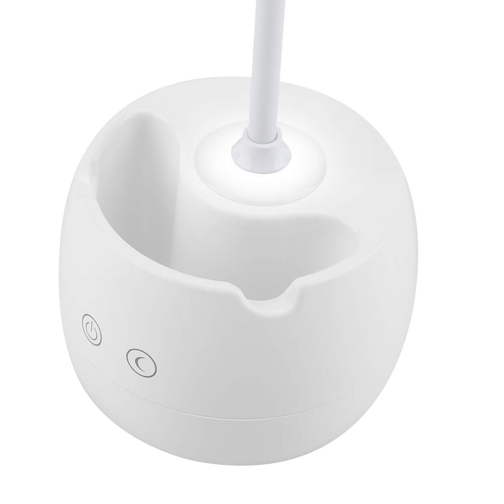 Lampa biurkowa LED z portem ładowania USB, ściemnialna lampa stołowa LED z uchwytem na długopis, dotykowa lampka nocna na biurko Lampa stołowa z 3 trybami do nauki/czytania/biura Double the