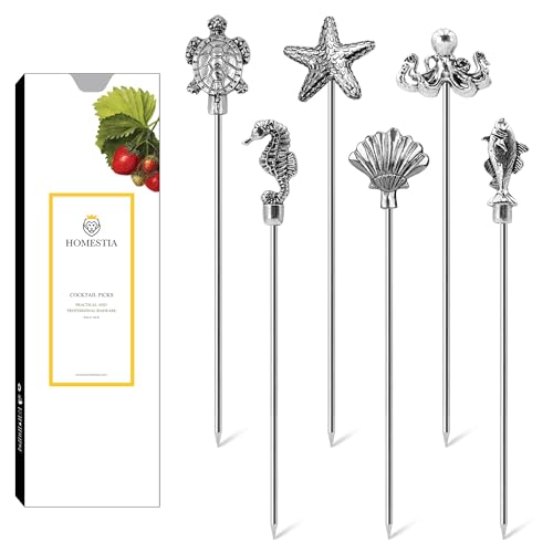 Homestia Ocean Cocktail Picks 6PCS, 4.7