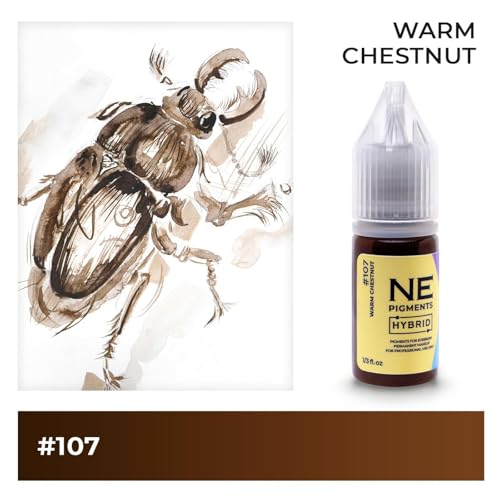 Warm Chestnut Permanent Makeup Ink by Elena Nechaeva 3ml for Pro Results - Image 4