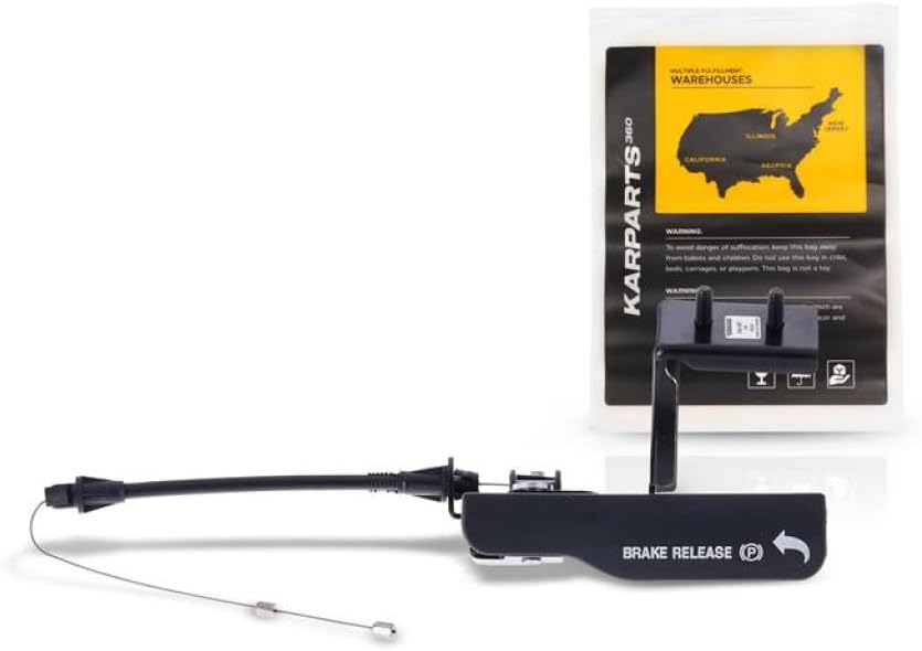 KarParts360 For Ford F-250 Super Duty/F-350 Super Duty 2001 2002 2003 2004 Parking Brake Cable Assembly | Texture Black | Plastic/Metal | 0.147 Volume CBF | With Handle | Replacement For 2C3Z-2783-AA