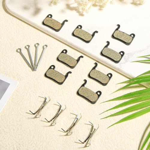 Nqeuepn 1002331 4 Pairs Bike Brake Pads, Resin Semi-Metal Bicycle Disc Brake Pads Replacement Compatible thumb #2