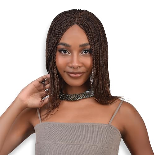 JBG SERVICES Twisted Wigs, 12-Inch Micro Million Twist Braided Wig