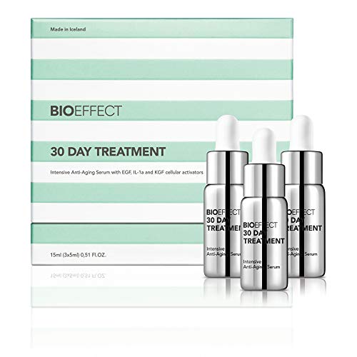 BIOEFFECT 30 Day Anti-Aging Treatment for Face and Neck with Plant Based EGF, Hydrating, Anti Wrinkle, Collagen Boosting, Pore Minimizer Facial Serum