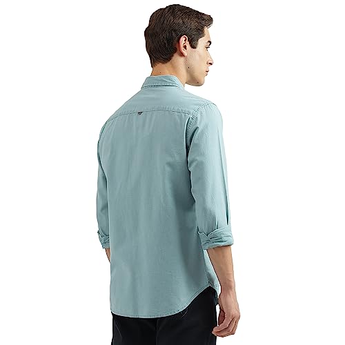 Image of United Colors of Benetton Men's Cotton Regular Fit Spread Collar Solid Shirt