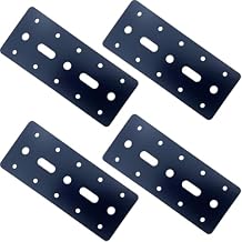 4 PCS 6"X2.5" Straight Steel Flat Plate,Heavy Duty Mending Plate Joining Brackets, Connecting Brackets, I Strap Metal Plate. Fit 4x4,6x6 for Repair House,Furniture,Straight Flat Plate for tress