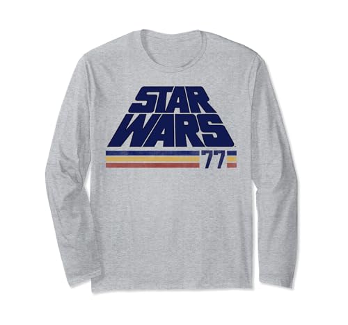 Star Wars '77 Bold Logo haut manches longues vêtement rétro science-fiction coton