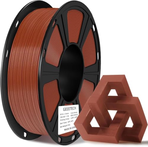 Geeetech PETG Filament 1.75 mm Brown,PETG 1 kg Spool for 3D Printer