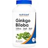 Nutricost Ginkgo Biloba 120mg ، 240 كبسولة - مستخلص الجنكة بيلوبا ذو القوة الإضافية - خال من الغلوتين & أمبير ؛ غير الكائنات المعدلة وراثيا