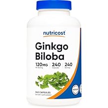 Nutricost Ginkgo Biloba 120mg, 240 Capsules - Extra Strength Ginkgo Biloba Extract - Gluten Free & Non-GMO