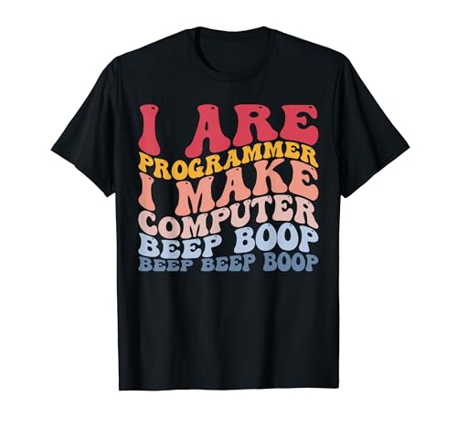 Programmer Make Computer Beep Boop おもしろプログラミング Tシャツ
