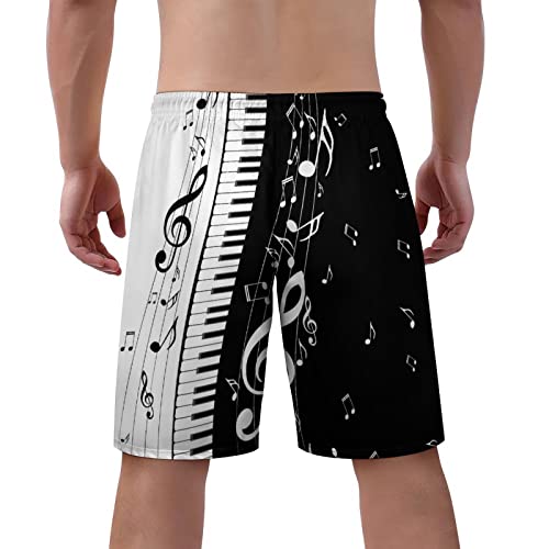 Delerain Men's Swim Trunks Piano Keys Quick Dry Swim Shorts with Mesh Lining Mens Swimwear Bathing Suit with Pockets, XL3