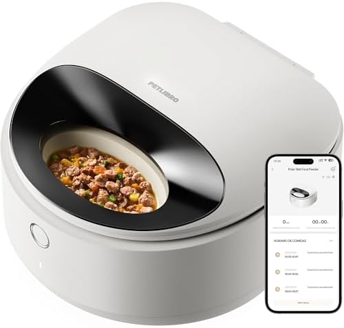 PETLIBRO Comedero Gato Automatico Comida Humeda, 2,4 GHz Wi-Fi Co...