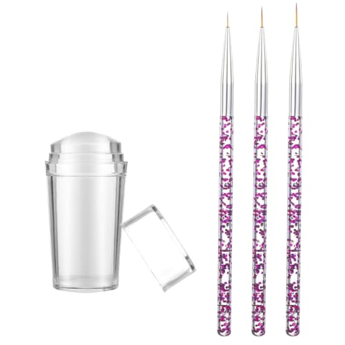 WUSJCOF Transparente Estampadora de Uñas Clear con Rascador de...