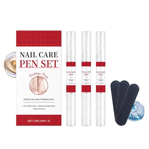 Endurecedor Y Fortalecedor | 3 Piezas Bolígrafo Nutritivo | Solución Hidratante Para Las Uñas - En Casa, Manicura, Salón, Para Adultos, Mujeres, Hombres, Y Para Personas