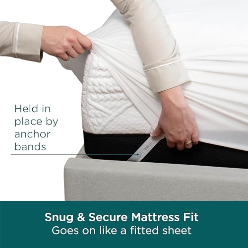 AllerEase Clean Boost Plush Knit Mattress Protector, Queen