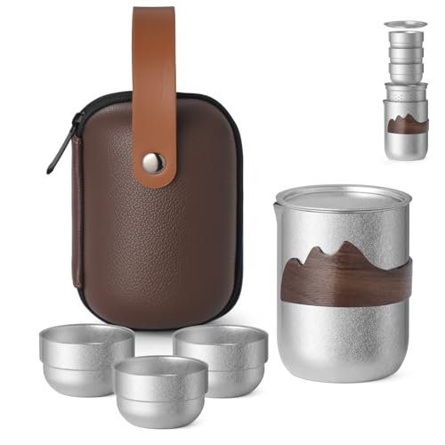 ZING TTI Titanium Tea Set with Infuser - Modern Teapot,