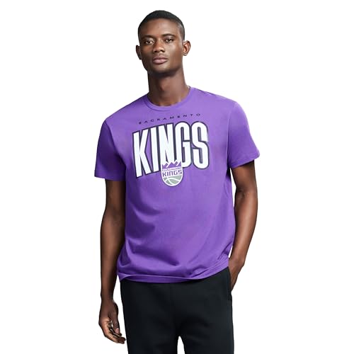 Game 7 x NBA Officially Licensed Mens Graphic Short Sleeve Lightweight Crew Neck Cotton T-Shirt Sacramento Kings L Purple