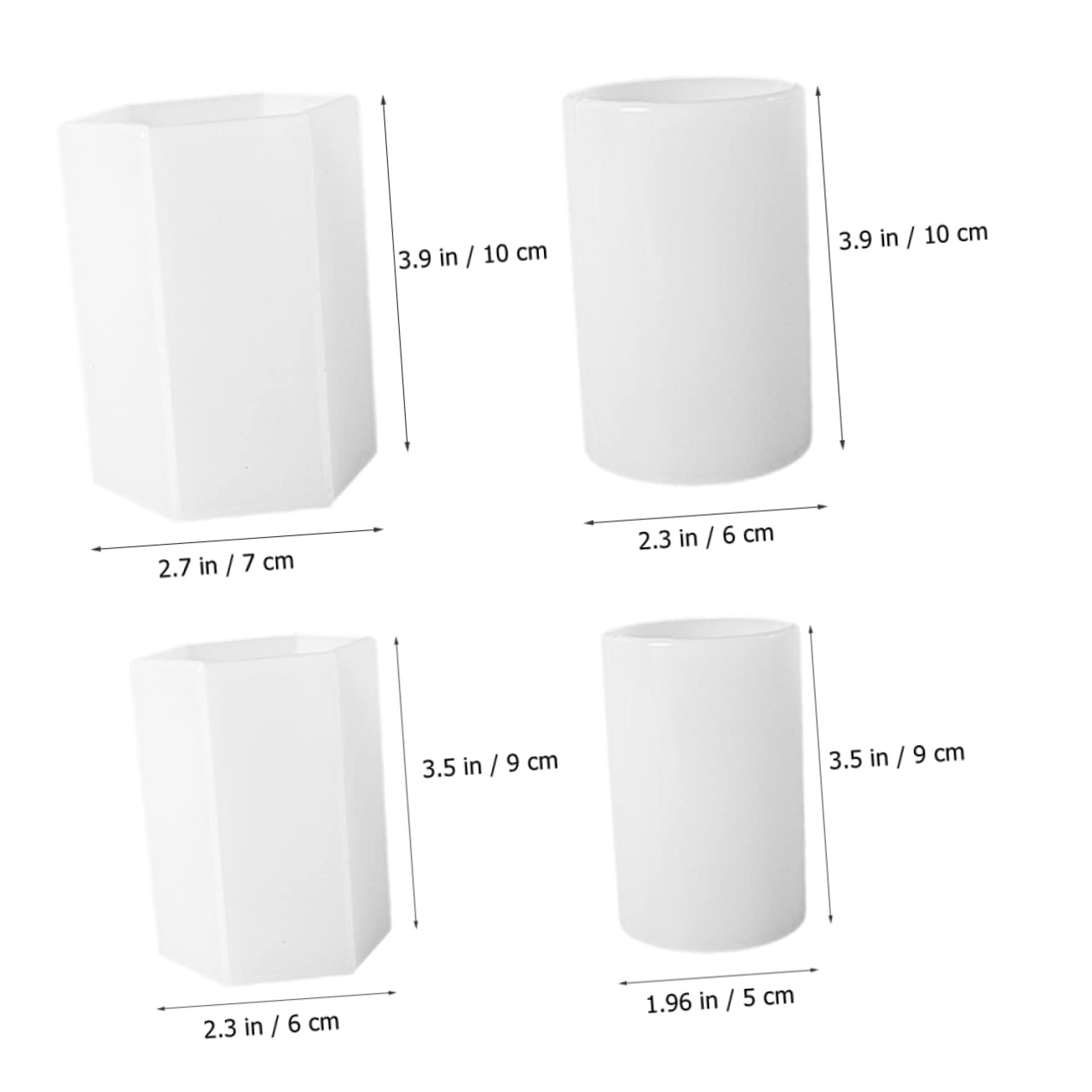 4 Piezas Molde Hexagonal de Silicona, Reutilizable para Velas Diy