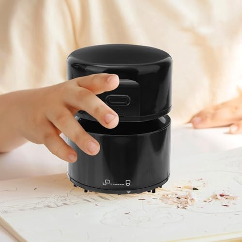 Aspiradora portátil de escritorio pequeña de diseño compacto negro 8