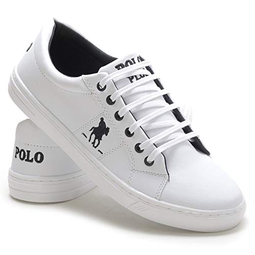 Tênis Sapatênis Masculino Casual Polo Plus Branco 44