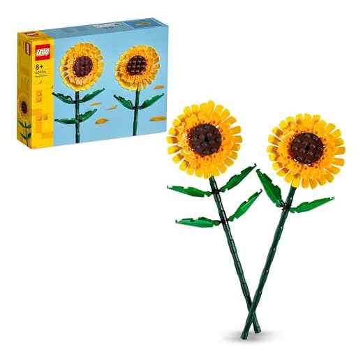 LEGO Botanicals Sunflowers - Yellow Faux Flowers Building Set - Gift for Mothers or Floral Home Decor for 8+ Year Old Girls and Teenagers - Botanical Collection - 40524