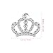 ROSENICE 10pcs Crystal Crown Rhinestone Embellishments for Craft Decoration (Silver)